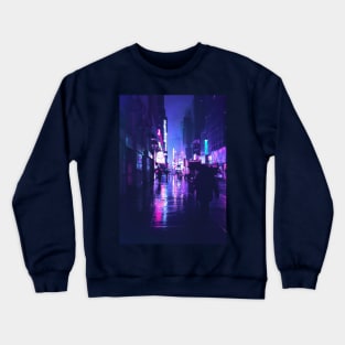 Cyberpunk street neon Crewneck Sweatshirt